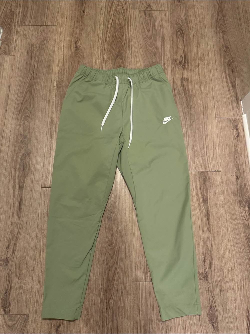 Nike Olive Joggers with White Drawcords